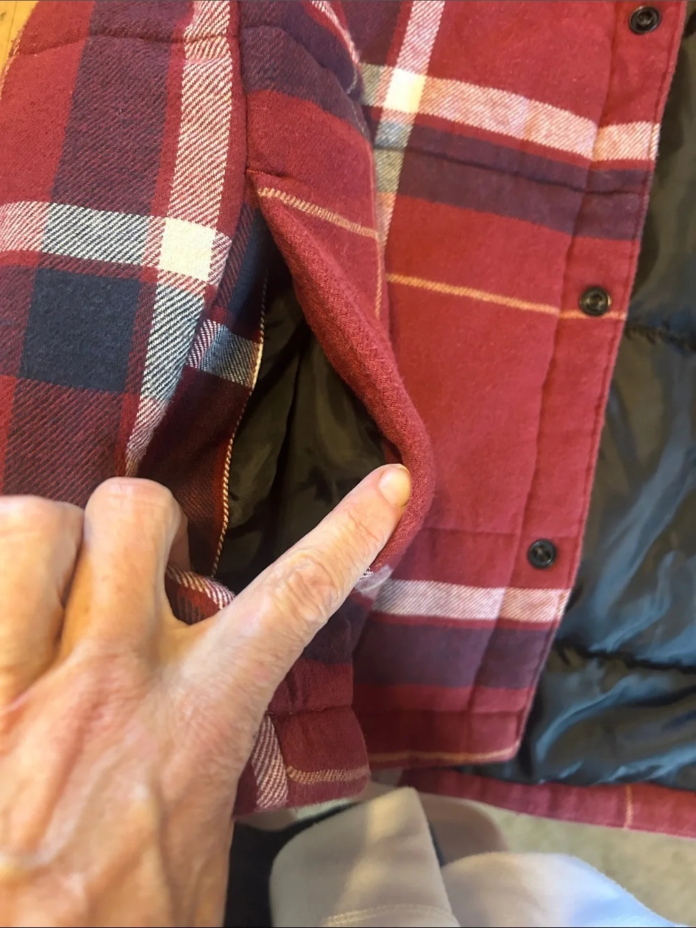 Old Navy Kids Red Plaid Hooded Jacket